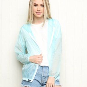PINK BRANDY MELVILLE SHEER TRACK JACKET